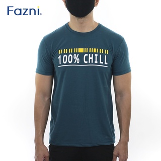 Fazni 100% พิมพ์เย็นพิมพ์กราฟิกทีแถลงการณ์อินเทรนด์เสื้อคอกลมเสื้อยืดสําหรับผู้ชาย FMJ2001R ~4[