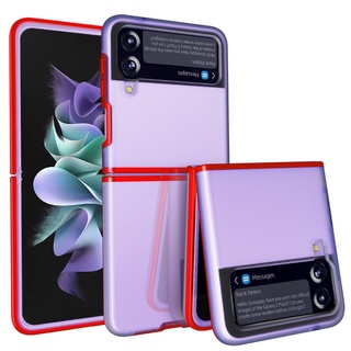 เคสโทรศัพท์มือถือ ยางซิลิโคนแข็ง ใส บางมาก หรูหรา สําหรับ Samsung Galaxy Z Flip3 Flip 3 5G