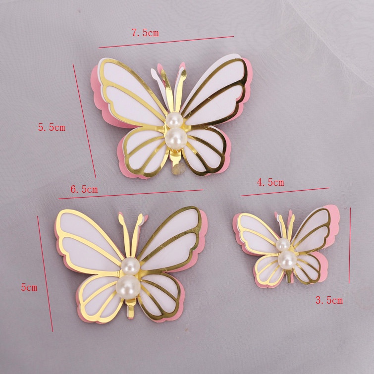 3/10 ชิ้น มุก ผีเสื้อ เค้ก ท็อปเปอร์ ที่มีสีสัน ทรงกลม ใส บอลเค้ก ท็อปเปอร์ ตกแต่งเค้ก สําหรับวันเกิด งานแต่งงาน นางฟ้า ปาร์ตี้ - รูปที่ 4