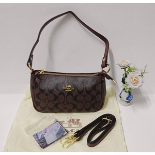 กระเป๋าสะพายข้าง coach ขนาด 9""สีน้ำตาล(สีที่ขายดีที่สุด)