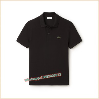 Lacoste เสื้อโปโล แท้ เสื้อโปโลสีดำ เสื้อโปโลผ้าฝ้าย เสื้อยืดผู้ชาย  men polo shirt