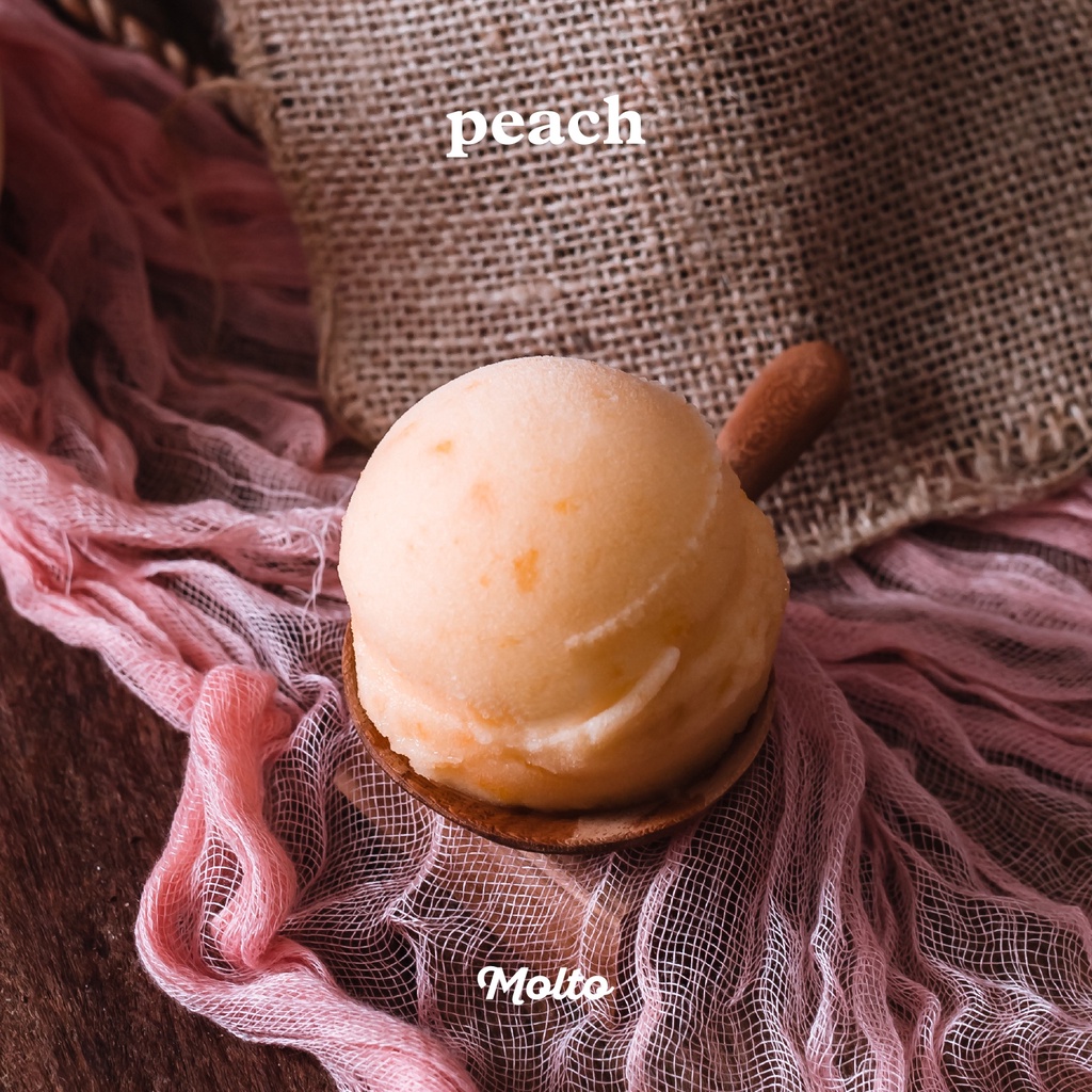 HG Peach (ไอศกรีม ฮูการ์เด้น พีช 1 ถ้วย 16 oz.) - Molto premium Gelato