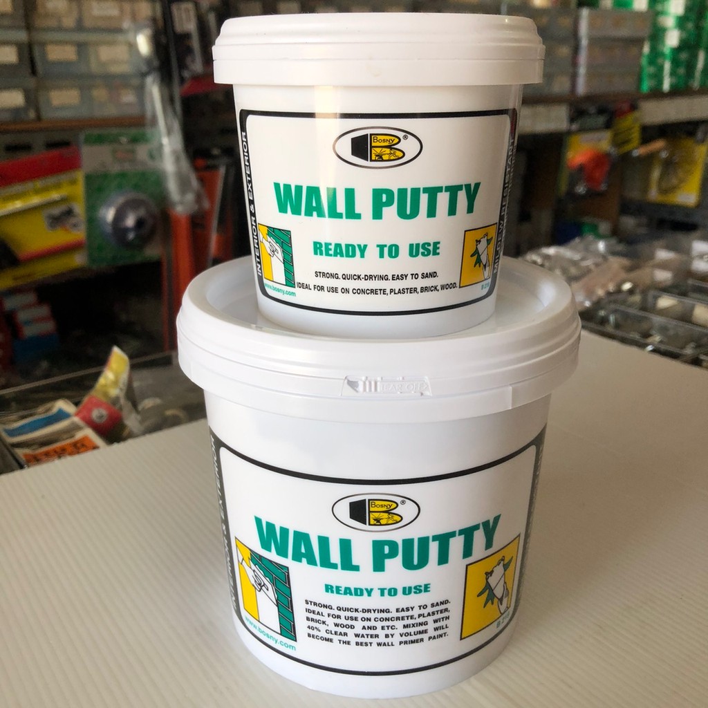 ปูนโป้วผนัง แด็ป สีโป้ว ซ่อมผนัง ซ่อมรอยแตกร้าว กันซึม อุดรอยรั่ว ซึม Bosny Wall Putty กันน้ำ บอสนี่