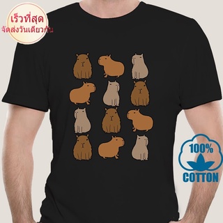 Wew23e23 เสื้อยืด ผ้าฝ้าย พิมพ์ลาย Capybara 3913x สไตล์คลาสสิก สําหรับผู้ชาย B35SDF65W20340