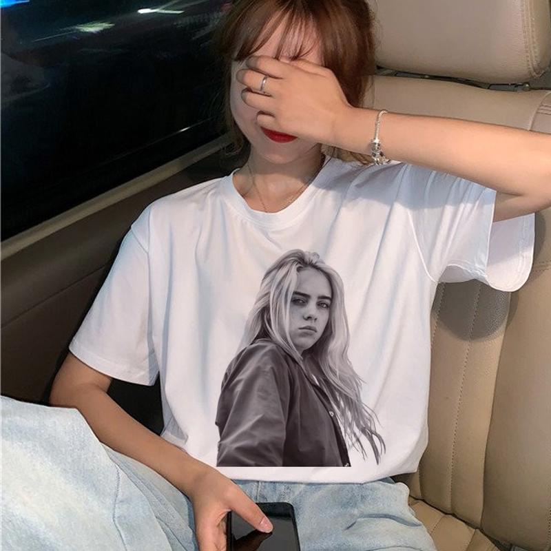 Billie Eilish เสื้อยืดแบบแห้งเร็วสําหรับผู้หญิงเสื้อยืด