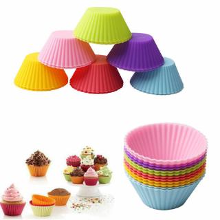 12Pcs Silicone Cupcake Liner Muffin Cake Mold Chocolate Dessert Baking Cup Mold