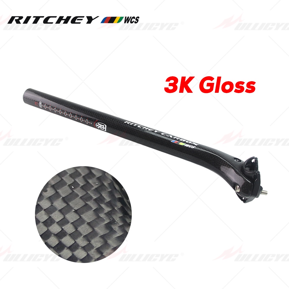 Ritchey หลักอานคาร์บอน 3K 20 องศา 27.2 31.6*350 400 มม. สําหรับจักรยานเสือภูเขา - รูปที่ 2