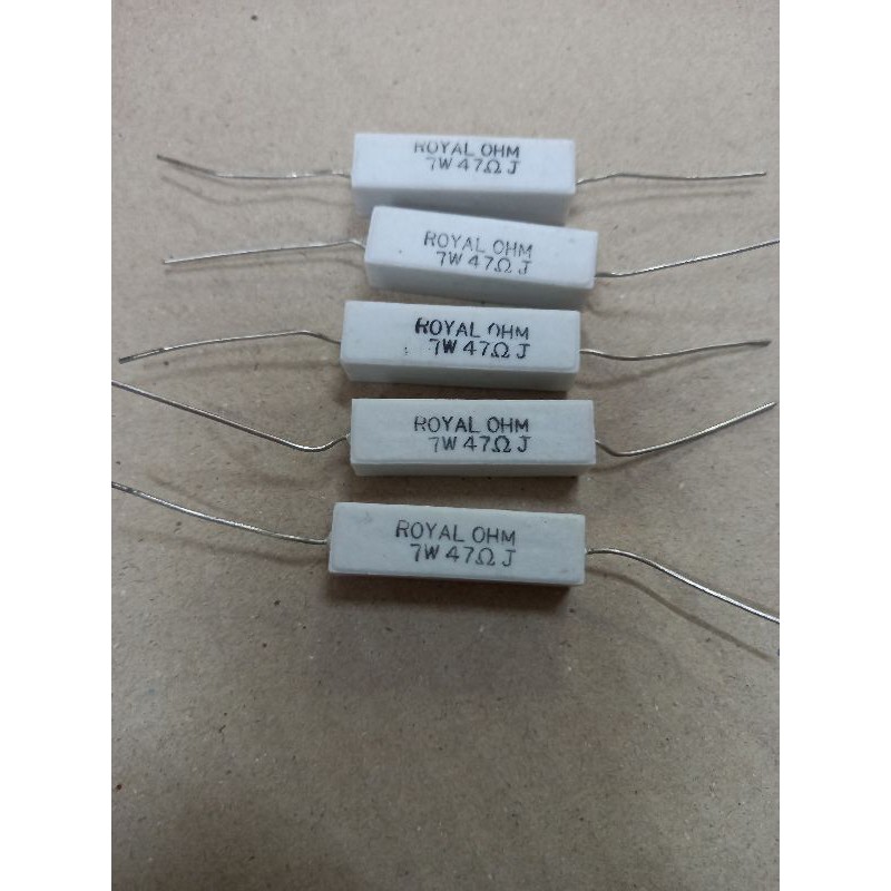 ตัวต้านทานแบบกระเบื้อง 7 W 47 ohm(แพ็ค5ตัว)