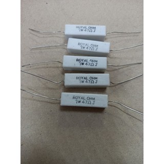 ตัวต้านทานแบบกระเบื้อง 7 W 47 ohm(แพ็ค5ตัว)