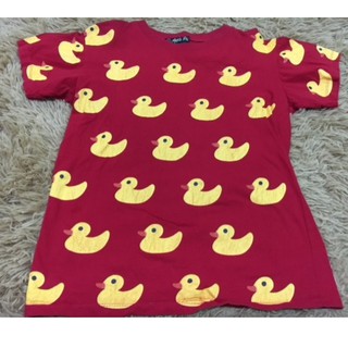 🔥โละ90 บ.🔥เสื้อลายเป็ดสุดฮิต สภาพดีจ้า    อก36-40ยาว 23