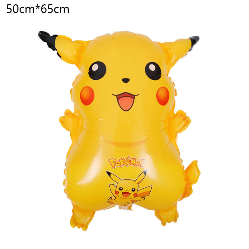 20 ชิ้น Pokemon Gold Pikachu ฟอยล์ Baloon 32 นิ้วจํานวนบอลลูนตกแต่งงานเลี้ยงวันเกิด