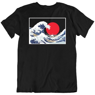 ใหม่ เสื้อยืดลําลอง แขนสั้น พิมพ์ลาย Sun Ocean Wave สไตล์วินเทจ สําหรับคริสต์มาสS-5XL