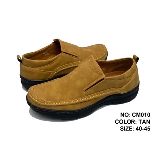 CSB รองเท้าลำลองผู้ชาย CM010 รองเท้าใส่ทำงานสำหรับผู้ชาย แบบสวมทำจากหนัง PU ด้าน