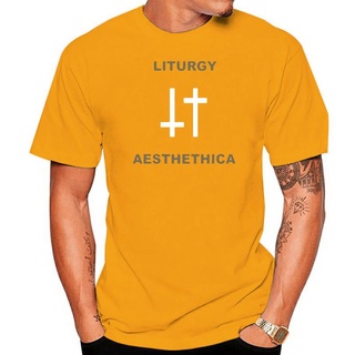 เสื้อยืดผ้าฝ้ายพิมพ์ลายขายดี Liturgy Aesthethica เสื้อยืดลําลอง แขนสั้น พิมพ์ลายโลโก้วงโลหะ สีดํา สําหรับผู้ชาย ไซซ์ S -