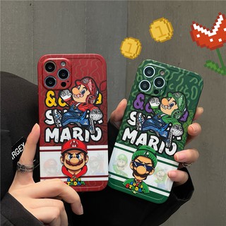 เคสไอโฟน  เคสซิลิโคน iPhone 14 Pro Max iPhone 13 Pro Max iPhone 12 Pro Max iPhone 11 Pro Max X XR XS Max Creative Fashion Cartoon Super Mario ซูเปอร์มาริโอ Silicone Case