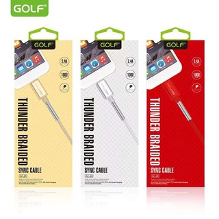 GOLF สายชาร์จGC-40 Micro/ios สายชาร์ หุ้มสปริงป้องกันสายหัก (มีสินค้าพร้อมส่งค่ะ)