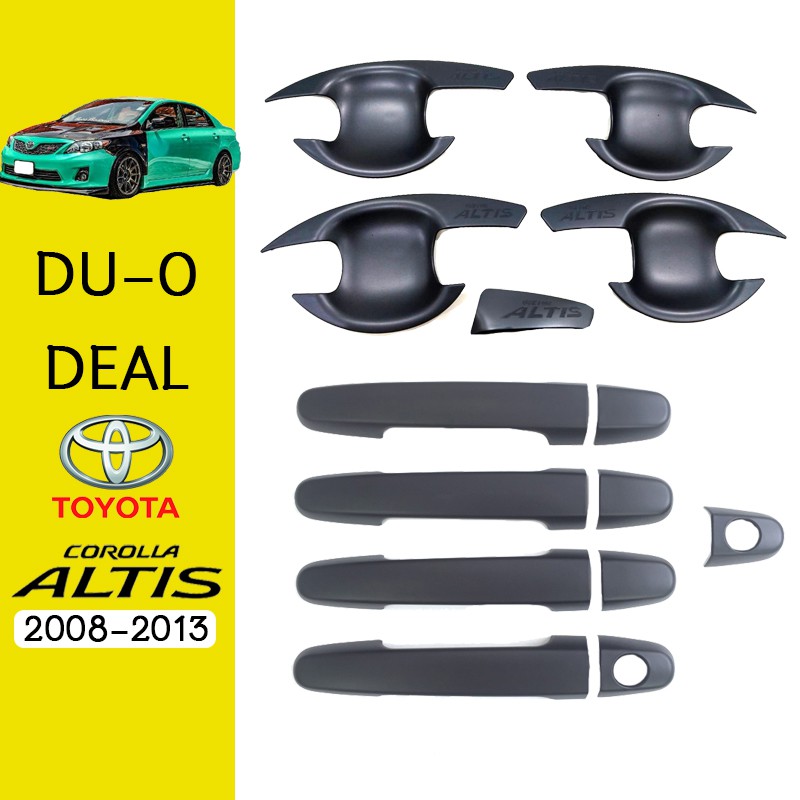 ชุดแต่ง Altis 2008-2013 เบ้าประตู,มือจับ ดำด้าน Toyota อัลติส