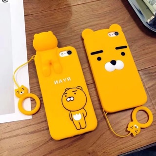 เคสหมี ซิลิโคน ไม่มีสาย  i5,6,6+,7,7+เคสไรอัน เคสคาคาว เคสkakao เคสซิลิโคนนิ่ม