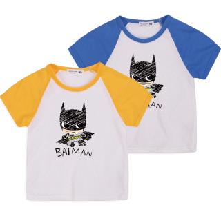 Super Hero Batman เสื้อผ้าเด็กแฟชั่น 6 สีเสื้อเด็กผ้าฝ้าย 100% แขนสั้นแบทแมนเสื้อยืด