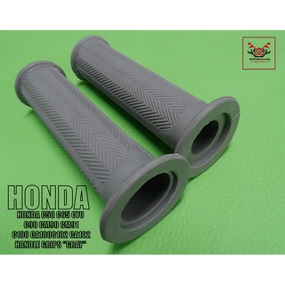 HONDA C50 C65 C70 C90 CM90 CM91 C100 CA100 C102 CA102 HANDLE GRIPS RUBBER "GREY" // ปลอกมือ ปลอกแฮนด์ "สีเทา"