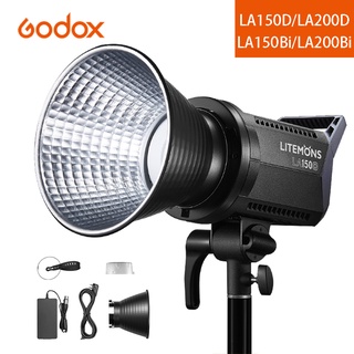 Godox ไฟ LED LA150Bi LA150D LA200Bi LA200D พร้อมตัวควบคุมแอป 8 FX สําหรับถ่ายภาพสตูดิโอ