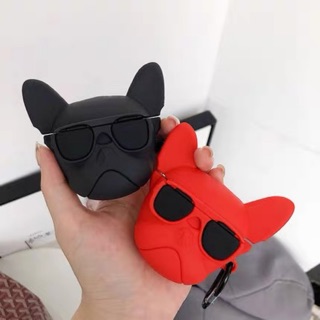 ABS-shop⭐️พร้อมส่ง⭐️สำหรับApple AirPods Case （i9s，i11.i12ใช้ได้เหมือนกัน）black dog red dog