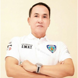 เสื้อโปโลปักสวาท สีขาว New York Police S.W.A.T