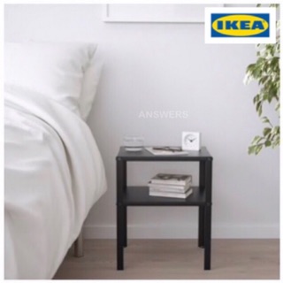 MADday-IKEA (ของแท้) โต๊ะข้างเตียง IKEA(KNARREVIK คนาร์เรียวีค) ดำ, 37x28x45 ซม.