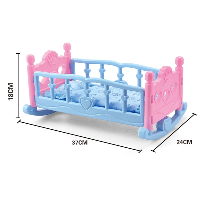 Kawaii เตียงนอนเด็ก เฟอร์นิเจอร์ ขนาดเล็ก อุปกรณ์เสริม สําหรับบ้านตุ๊กตาบาร์บี้ DIY
