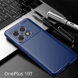 เคสโทรศัพท์มือถือ TPU คาร์บอนไฟเบอร์ แบบนิ่ม บาง กันกระแทก สําหรับ OnePlus 10 T 10T Pro OnePlus 10Pro