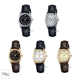 ของแท้ นาฬิกาข้อมือ Casio ผู้หญิง รุ่น LTP-V001 (สายหนัง) พร้อมกล่อง