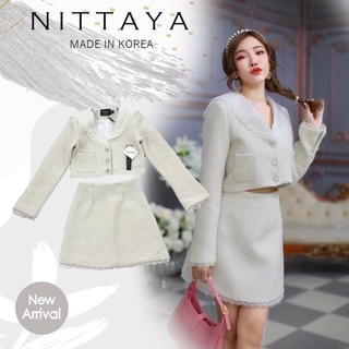 setสูท+กระโปรงผ้าทวิสฟอกนิ่ม Nittaya