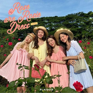 FLAT2112 FT644 : ROSE ARE ROSIE DRESS สีคุณนุ๊ก