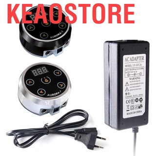 Keaostore พาวเวอร์ซัพพลายสัก หน้าจอ LED อะลูมิเนียม น้ําหนักเบา สําหรับเครื่องสัก Liner Shader EU 2A