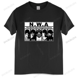 เสื้อยืดผ้าฝ้ายพรีเมี่ยม เสื้อยืด ผ้าฝ้าย พิมพ์ลาย N.W.A NWA The Worlds Most Dangerous Group แฟชั่นฤดูร้อน สําหรับผู้ชา