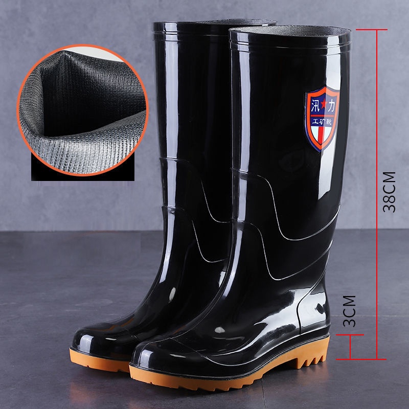 Rain Boots 119 บาท รองเท้าบูทกันฝนผู้ชาย กันลื่นและทนต่อการสึกหรอ Men Shoes