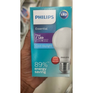 🔥NEW Best!! PHILIPS Essential LED Bulb หลอดไฟ ฟิลิปส์ เอสเซนเชียล แอลอีดี 7W เกลียว E27 (มีตัวเลือก : แสงสีส้ม , แสงสีขา