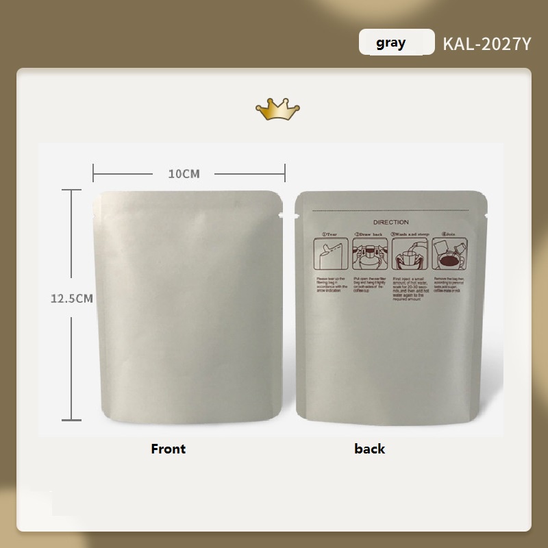 100 ชิ้นพิมพ์/ธรรมดาคราฟท์กาแฟหยดถุงบรรจุภัณฑ์ - รูปที่ 4
