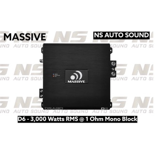 เพาเวอร์แอมป์ MASSIVE D6 - 3,000 Watts RMS @ 1 Ohm Mono Block