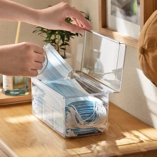 Dear Home กล่องเก็บหน้ากาก กล่องเก็บยาแบบพกพา ที่เก็บแมสแบบพกพา กล่องใส่ของหิ้วได้