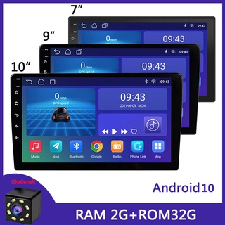 เครื่องเล่นมัลติมีเดีย 7 9 10 นิ้ว Android12 2DIN วิทยุสเตอริโอ GPS นําทาง WIFI 2GB+32GB สําหรับรถยนต์