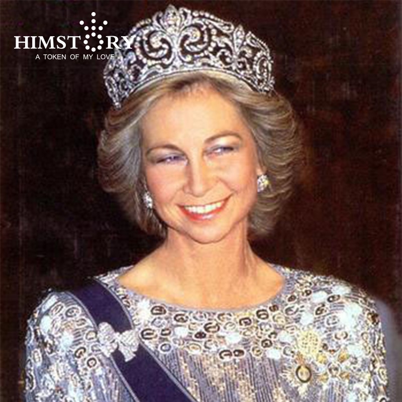 Oversize Vintage princess Crystal tiara Rhinestone Bridal Hair Jewelry