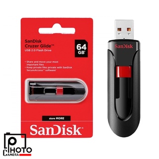 Flash drive Sandisk อุปกรณ์จัดเก็บข้อมูลภายนอก แฟลชไดร์ฟ ความจุ 64GB