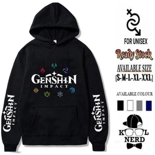 เสื้อยืดมีฮู้ด พิมพ์ลายการ์ตูนอนิเมะ Genshin IMPACT เข้ากับทุกการแต่งกาย เหมาะกับของขวัญวันเกิด สําหรับผู้ชาย