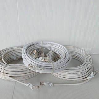 สายแลน CAT5e พร้อมหัว RJ45 สายยาว 10เมตร / 15เมตร / 20เมตร 4PAIR/24AWG 100MHX UTP CABLE