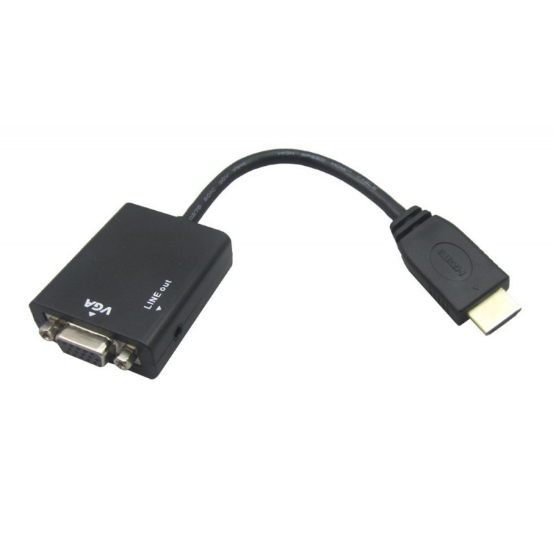 HTMI TO VGA อุปกรณ์แปลงสัญญาณ HD Conversion Cable Adapter HDMI TVอุปกรณ์แปลงสัญญาณ มือถือ กล้อง คอมพ