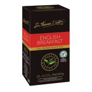 Sir Thomas J.Lipton English Breakfast Black Tea 25teabags 60g.เซอร์โธมัสเจ.ลิปตันอิงลิชเบรคฟาสต์ชาดำ อาหาร เครื่องดื่ม