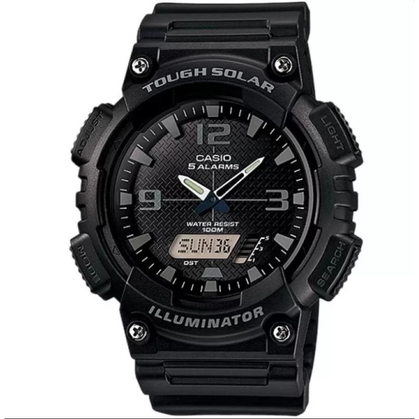 Casio นาฬิกาข้อมือผู้ชาย สายเรซิ่น รุ่น Aq-S810W-1A2V (Black)