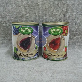 บลูเบอรี่ &amp; สตอเบอรี่ กระป๋อง Osterberg Fruit Topping &amp; Filling 620g/ 21.87Oz