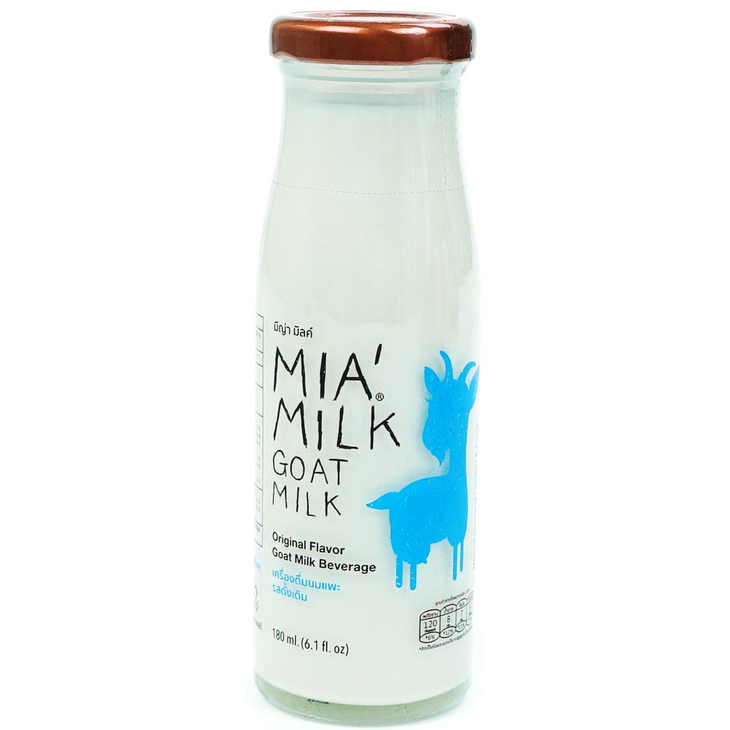 MIA' Milk Goat Milk มีญ่า นมแพะรสดั้งเดิม 180 มิลลิลิตร
